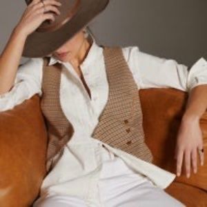 Anthropologie Hutch Tailored Asymmetrical Vest Size M